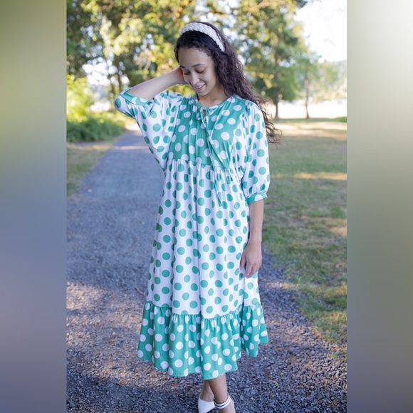 NWT Polka Dot Maxi Dress - Picture 2 of 3